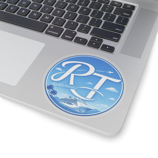 Travel Logo Kiss-Cut Sticker — "Roundtrip Always Brings You Back"