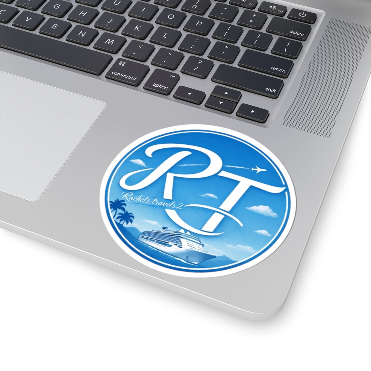 Travel Logo Kiss-Cut Sticker — "Roundtrip Always Brings You Back"